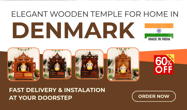 teakwood  pooja Mandir for Home in Denmark