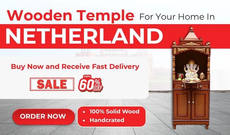 teakwood pooja Mandir for Home in Netherlands
