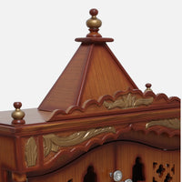 Sharan Teak Wood Mandir (Teak Gold)