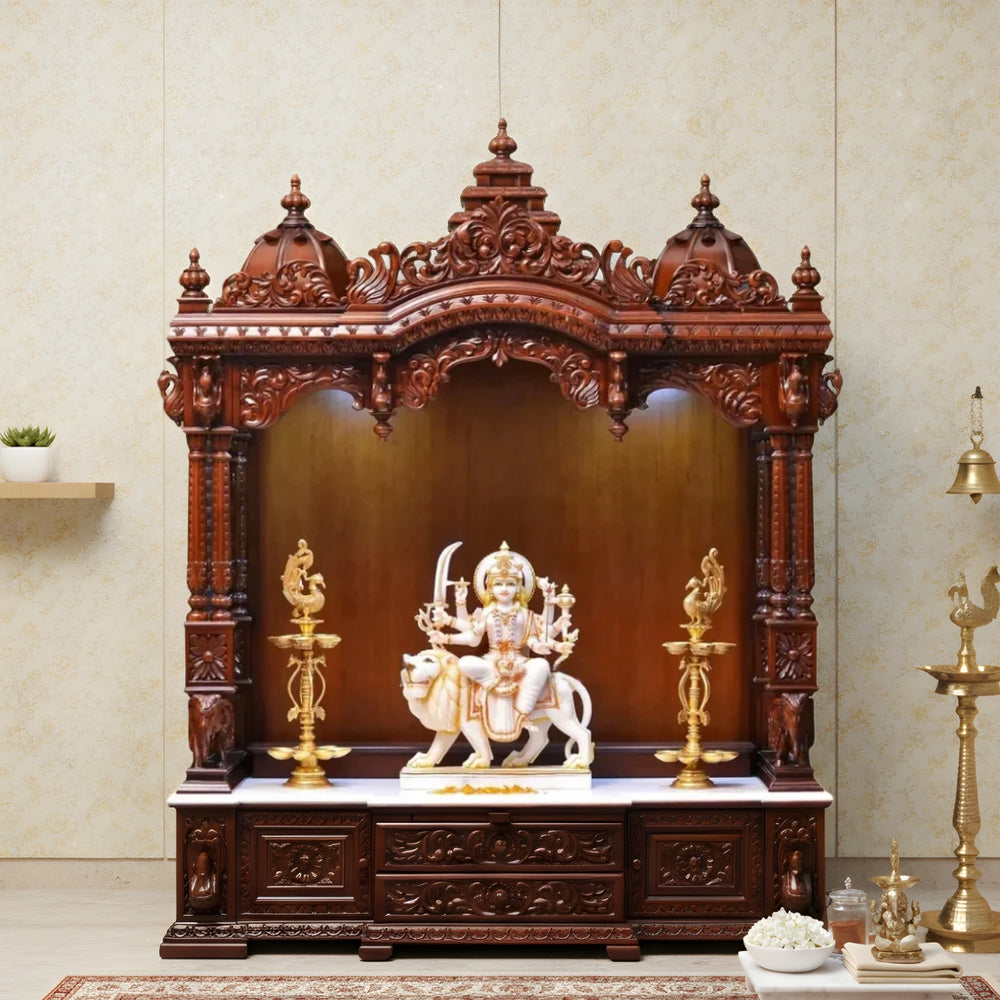 Pooja mandir — with drawers