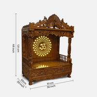 Nitya Teak Wood Mandir (Teak)