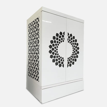 Prajvala Teak Wood Mandir (White)