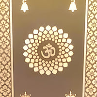 Prajvala Teak Wood Mandir (White)