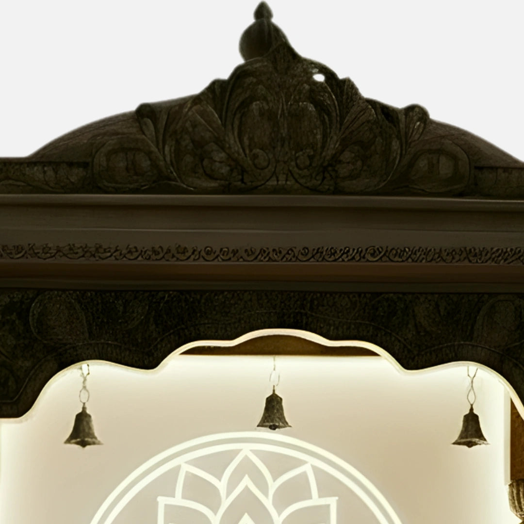 Ishvarpeeth Teak Wood Mandap (Brown)