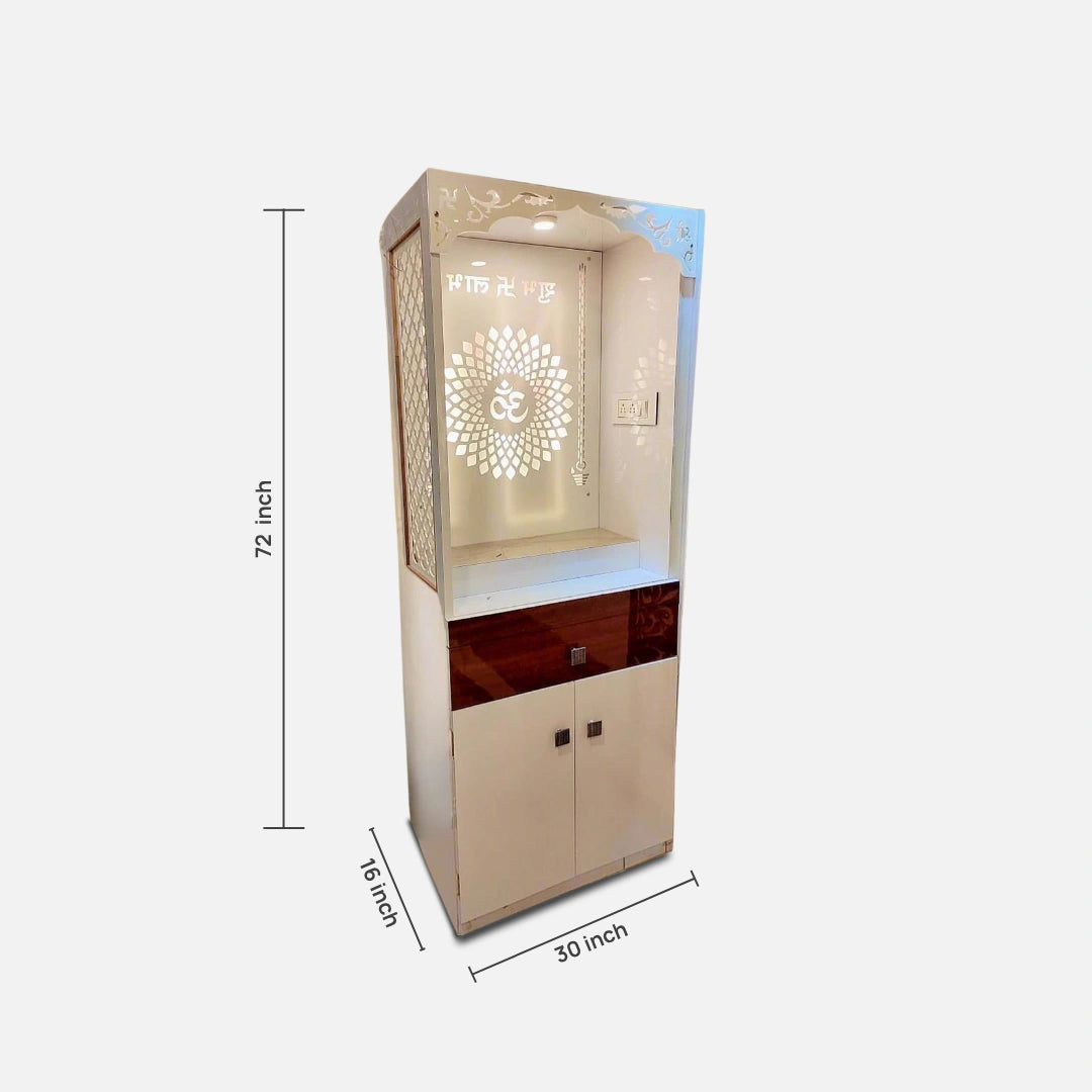 Shivalok Teak Wood Mandap (White)
