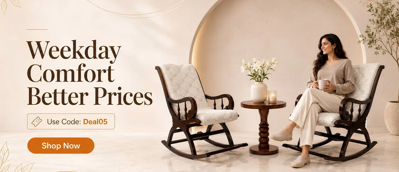 woman sitting on rocking chair