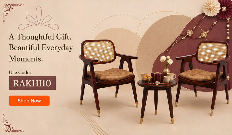 rakhi sale banner for wooden chairs