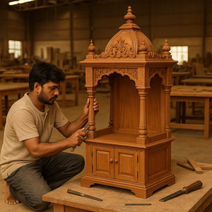 Custom Pooja Area Depth