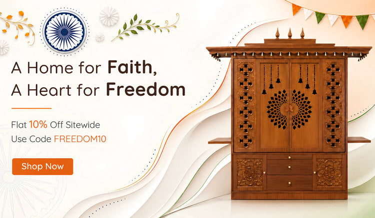 freedom sale pooja mandir banner