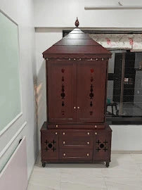 Customer photo: teak wood mandap in their home