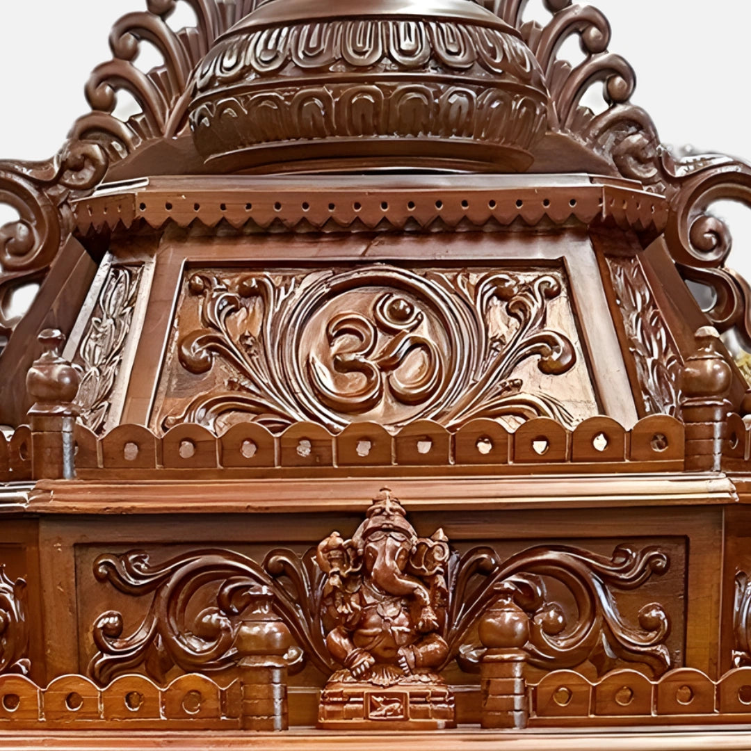 zoom image  of  Aarzo Teak Wood Mandir (Teak) 