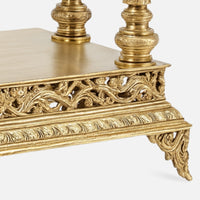 zoom view  of Aishwarya Teak Wood Mandir (Gold)   