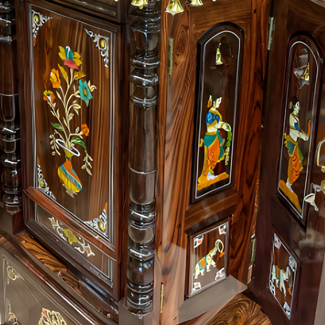 zoom image of Satvish Teak Wood Mandap (Teak)  