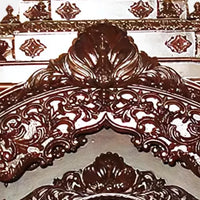 Sharika Teak Wood Mandap (Brown) close view 