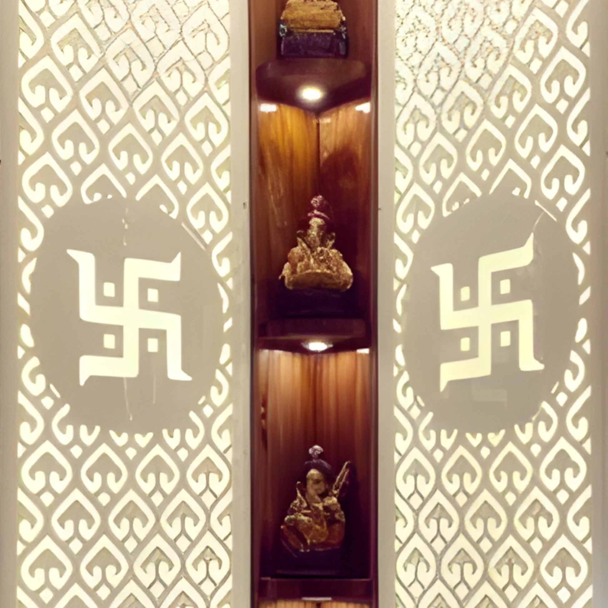 zoom image of Suvratam Teak Wood Mandap (Brown) 