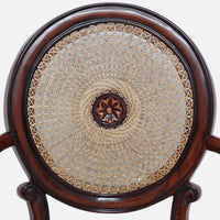 zoom view Mavric Teak Wood Arm Chairs (Brown) 