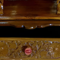 zoom  view  of Aishani Teak Wood Mandir (Brown) 