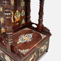 zoom  view  of Mantraa Teak Wood Mandap (Brown) 