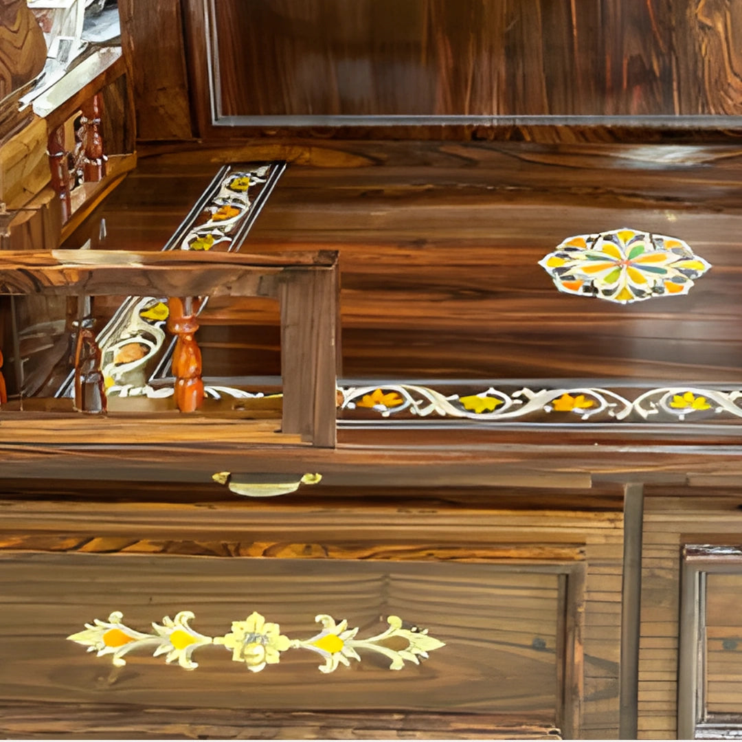 zoom view of Nihar Teak Wood Mandap (Teak) 