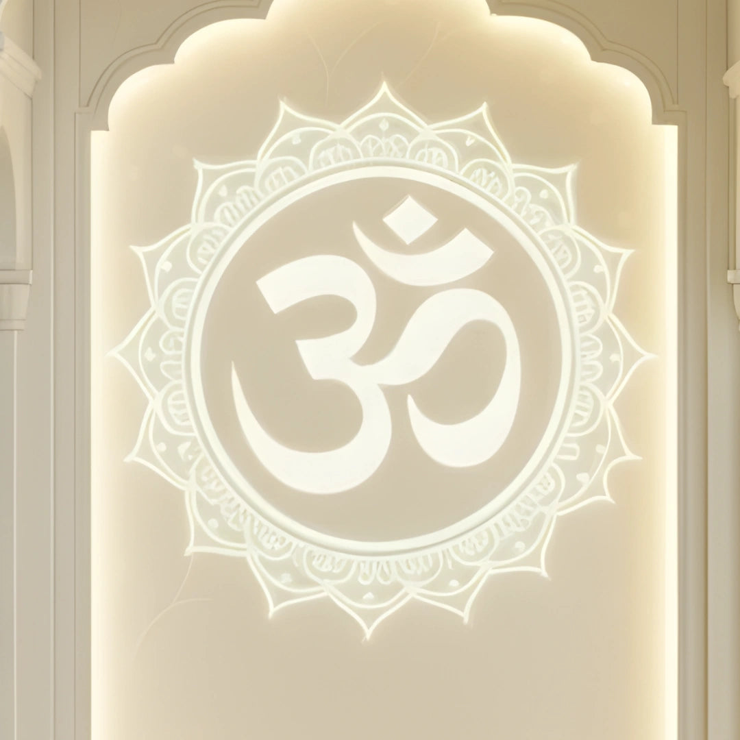 zoom view of Nityalaya Teak Wood Mandap (White)