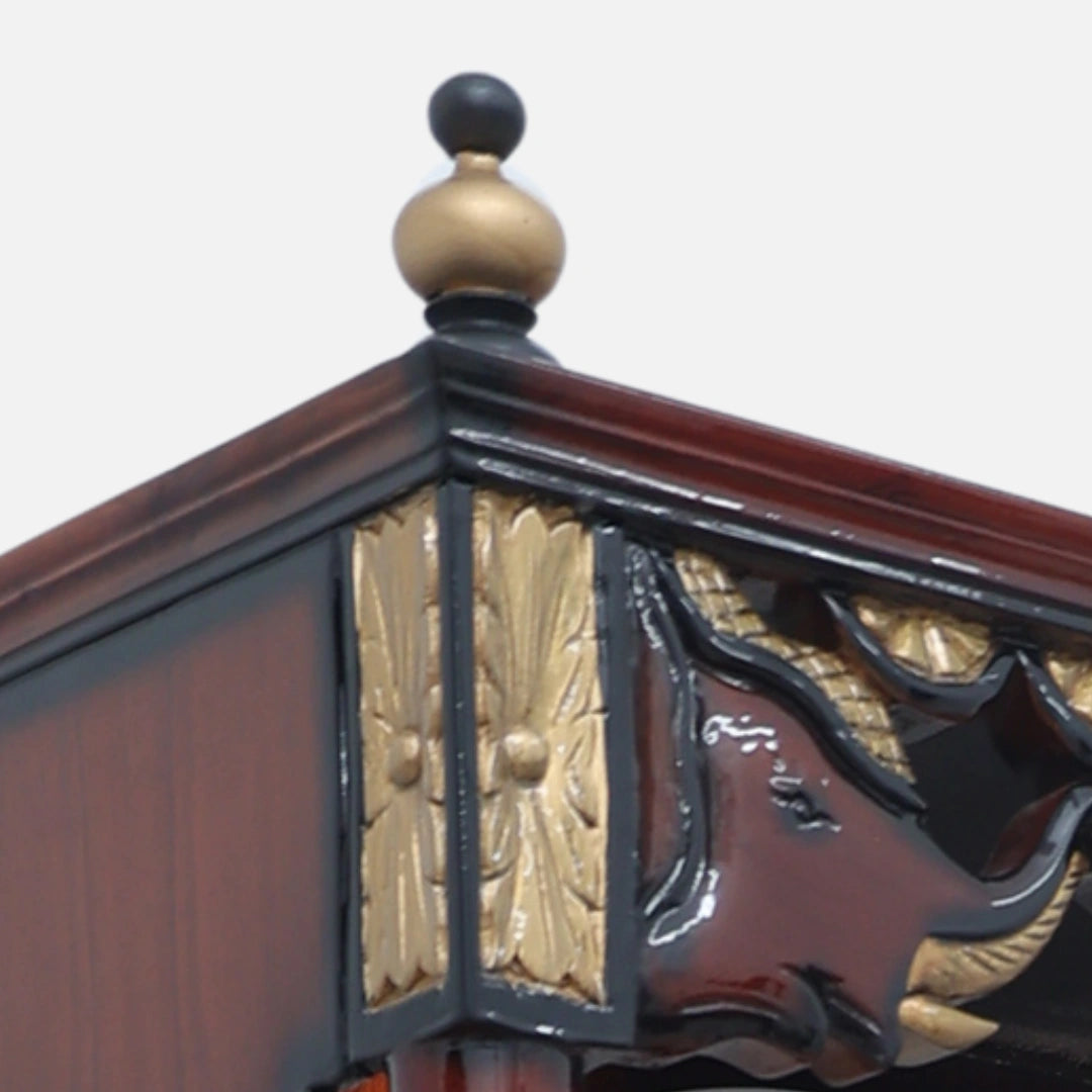 zoom view of  Prarthika Teak Wood Mandap (Brown)  