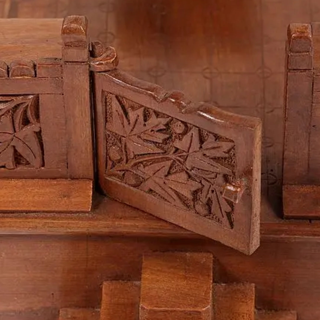 zoom view of Subhaga Teak Wood Mandir (Teak) 