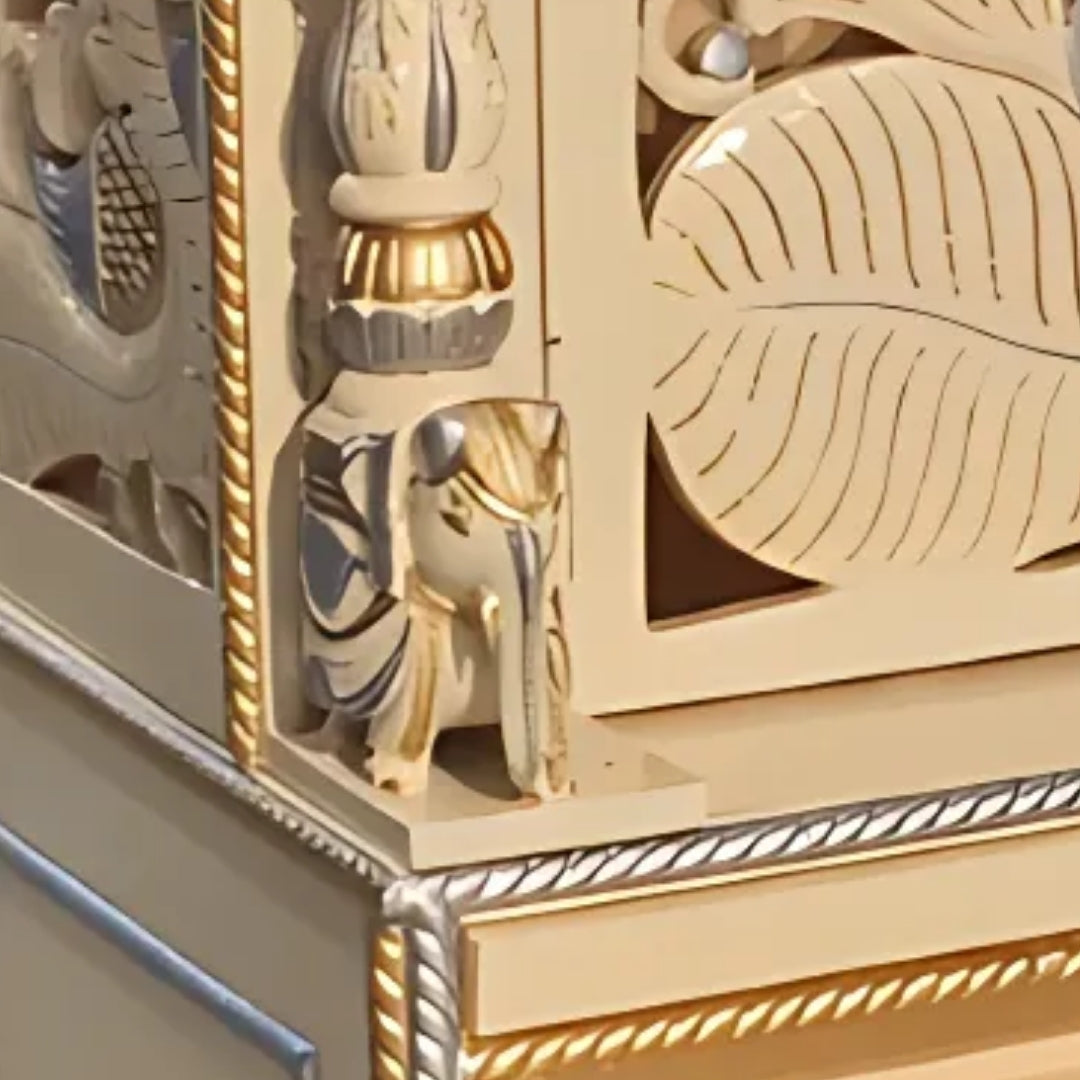zoom view of Sukriti Teak Wood Mandap (Gold) 