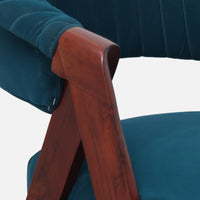 zoom view of Ziva Teak Wood Arm Chairs (Brown) 